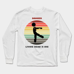 Sunset Zombie / Danger: Living Dead Crossing Long Sleeve T-Shirt